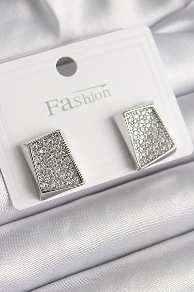 Generic Brand Brass Silver Color Zircon Stone Plate Model Women's Earrings 58...