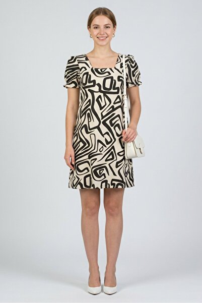 Willow & Whistle Women Allover Print Mini Dress, Multicolor