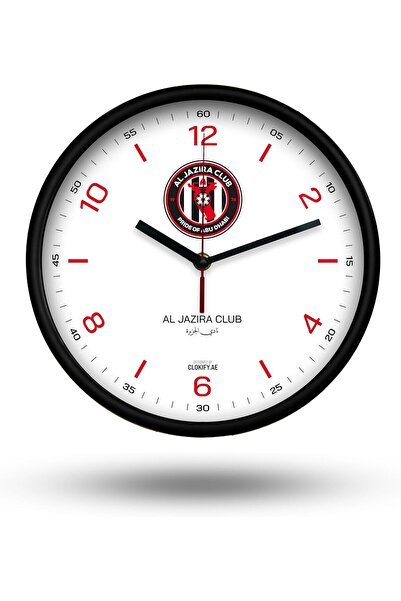 Generic Clokify Al Jazira Club Wall Clock, 25 cm, Non-Ticking Silent Movement...