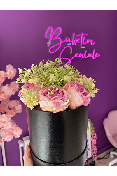 Buketim Seninle Black Box Rose, Gift for Lover, Gift for Mother, Gift for Friend