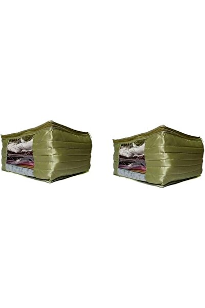 Generic Saree Cover with Front Window, Satin Storage Organizer, Pack of 2, 10...