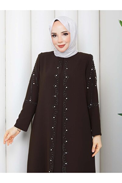 ESLEMNUR Plus Size Full Length Mother's Dress with Cape