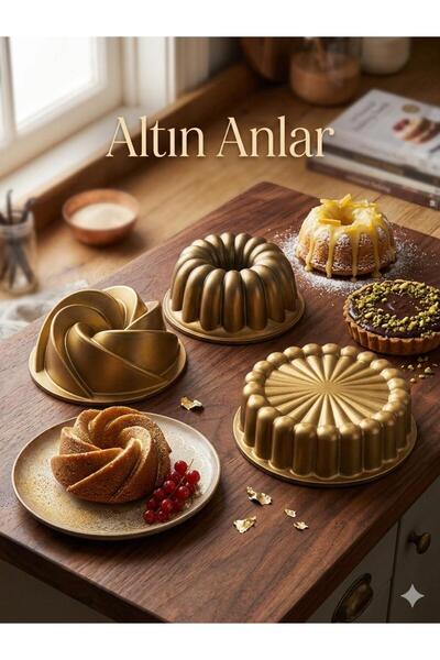 Cheflon GRANİT DÖKÜM MİNİ KEK KALIBI 3'LÜ SET