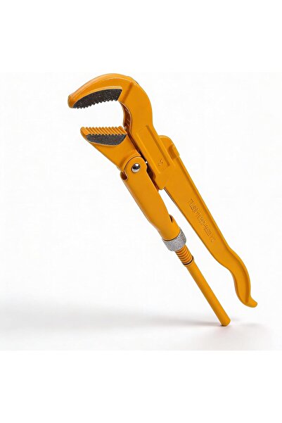 TOLSEN 45 Degree Bent Nose Pipe Wrench 3 Inch Jaw Capacity Angled Pipe Tool