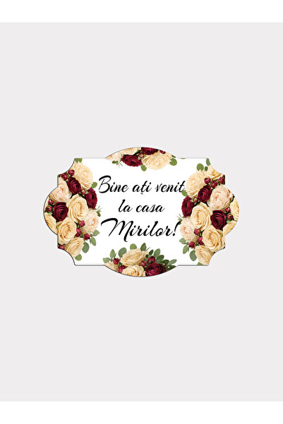 OEM "Welcome to the Bride and Groom's House!" sign, 46x31 cm