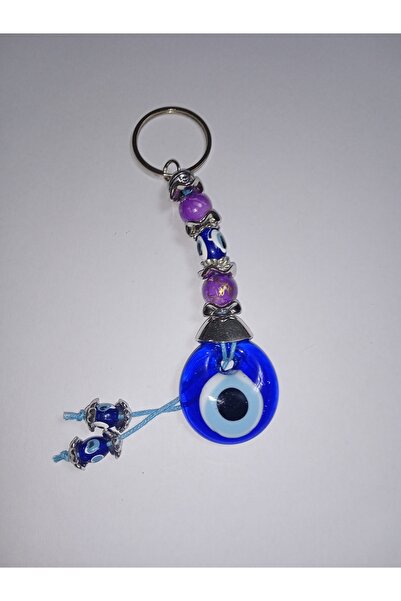 armora tedarik Handmade Beaded & Evil Eye Beaded Keychain 10 cm