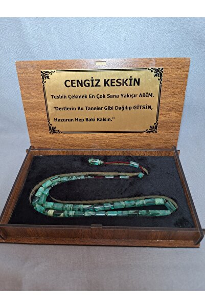 Kişiye özel ahşap hareli kesme sıkma model lüks tesbih
