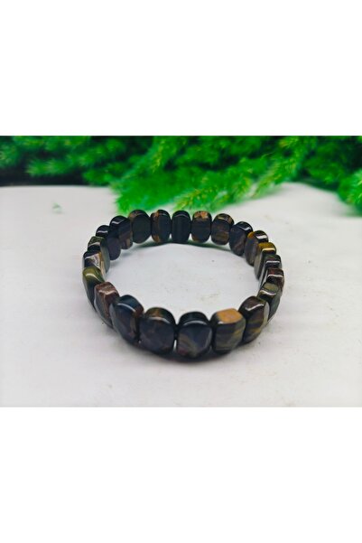 best bioenerji taş terapi Tiger's Eye (Colored Tiger's Eye) Natural Stone Bra...