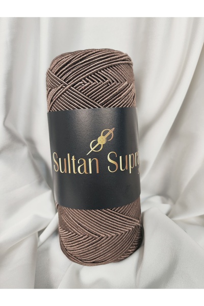 Sultan خيط حياكة يدوي من سوبرا باللون البني الداكن 200 جرام - 200 متر. (قطعة ...