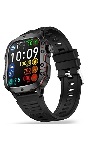 AOLON Tetra S2 Smart Watch – 1.96” HD Display IP68 Waterproof (Black)