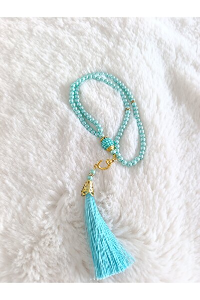 Muhtelif Bijuteri 99 Pearl Prayer Beads with Vav Letter and Tassel, Dowry and...