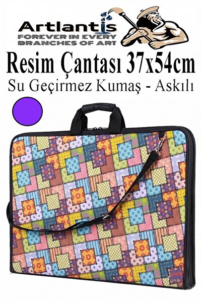 Artlantis Resim Çantası Desenli Kumaş 37x54 cm 1 Adet Teknik Resim Dosya Çant...