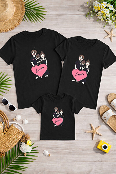 LORVEX Tricou supradimensionat pentru familie, mamă, tată, copil, 100% bumbac...