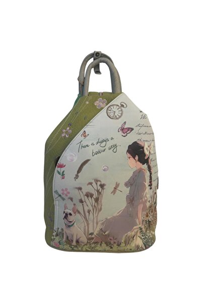 Sweet Candy Anti-theft Backpack for Women with Doll, Zippered Straps and Exte...