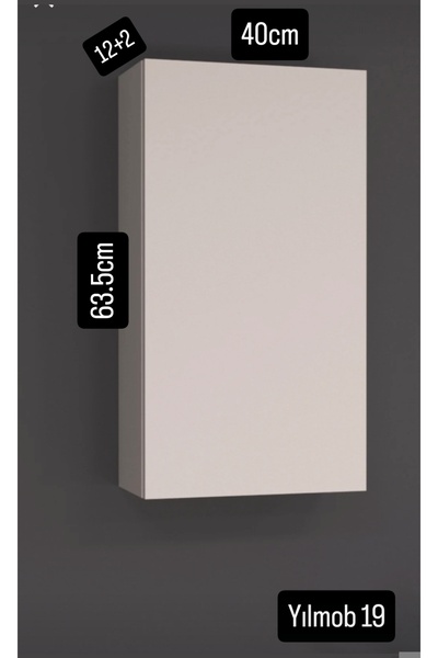 yılmob19 Çok amaçlı dolap banyo üst dolap 40*63.5 beyaz arkalıksızdır
