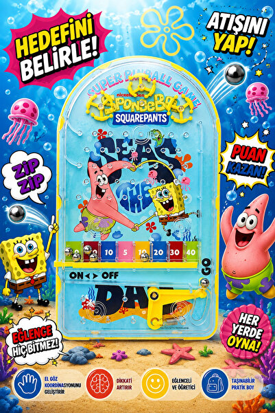 BigsToy PinBall Sunger Bob Eğitici Retro Oyuncak Mavi ZRN82sungermavi
