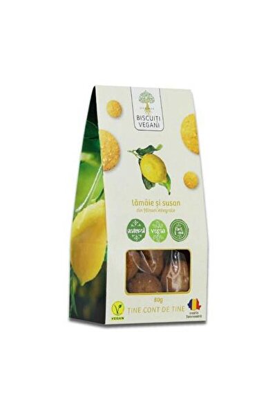 Govinda BISCUIȚI LĂMÂIE ȘI SUSAN CU ZAHĂR BRUN - 80g - Vegan