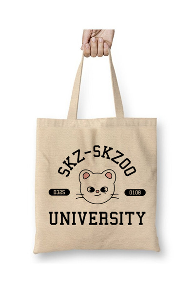 Toyaso Stray Kids Skzoo Jiniret Hyunjin White Cloth Bag Long Handle Shopping ...