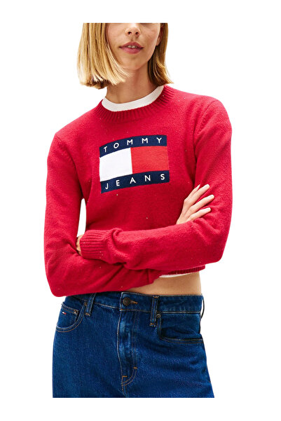 Tommy Hilfiger Γυναικείο Πουλόβερ Κόκκινο Tommy Jeans DW0DW21690-XJP