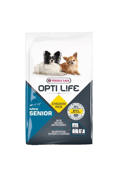 Optilife Opti Life Senior Mini Chicken & Rice Ξηρά Τροφή Σκύλου 2.5kg
