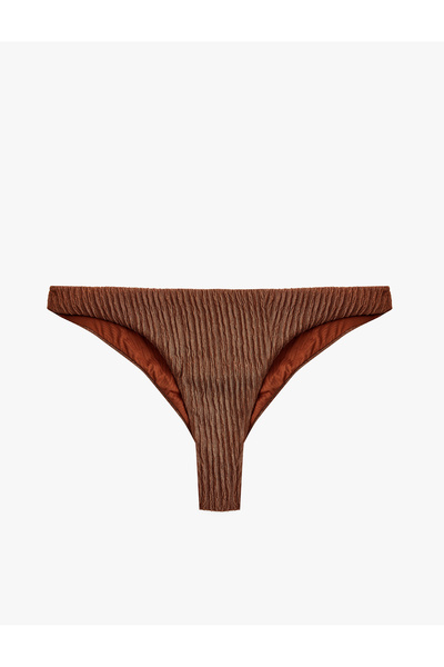Koton Textured Shiny Brazilian Bikini Bottom