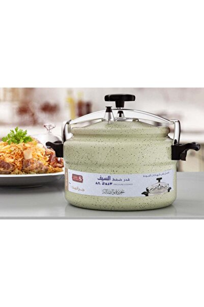 ALSAIF 5 Liters Aluminium Granite Pressure Cooker Beige