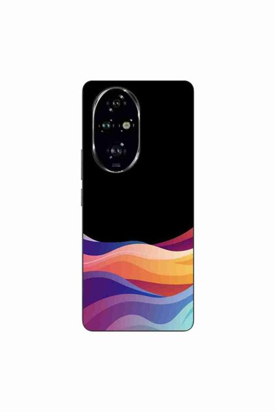OEM Θήκη συμβατή με Honor 200 Pro Σιλικόνης Gel TPU Σχέδιο Νέον Κύματα