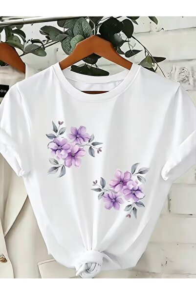 PAVRO Tricou cu imprimeu mixt pentru femei, confortabil, cu croială lejeră