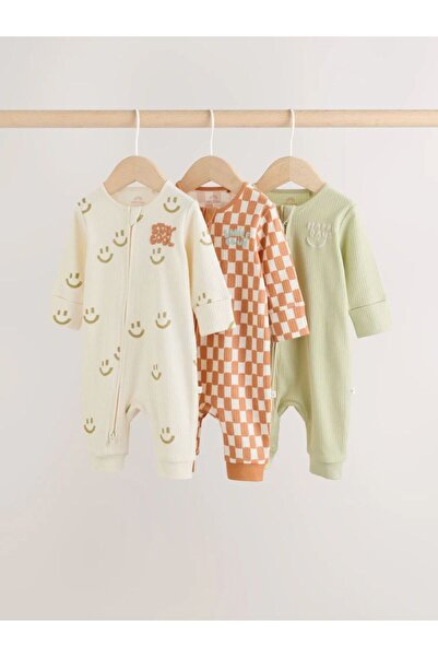 Next Baby Cotton Cream Printed 3-Piece Sleeping Bag Set