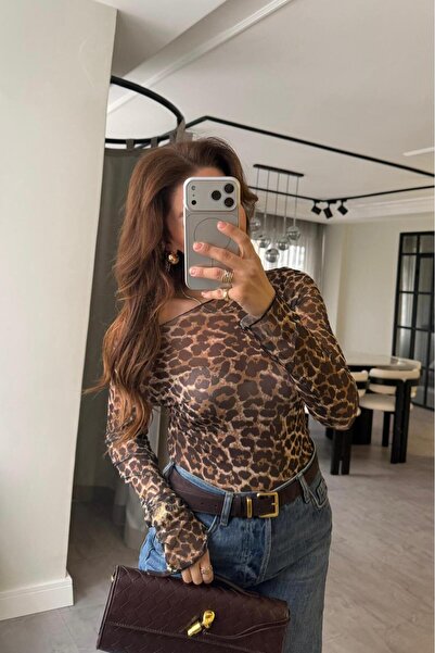 ELMASSTİL KAYIK YAKA TRANSPARAN BODY/561