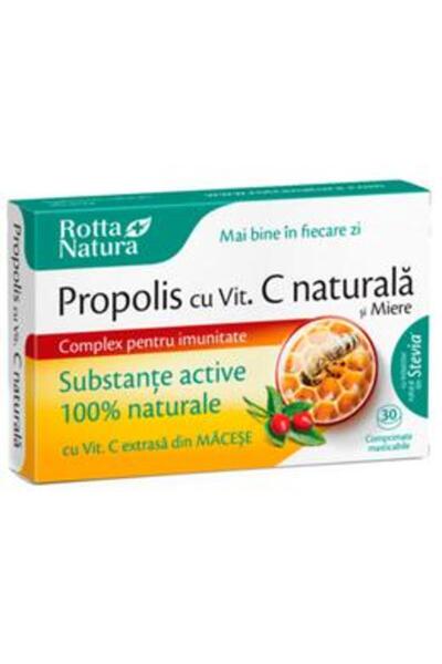 Rotta Natura Propolis cu Vitamina C Naturala si Miere Rotta Natura, 30 compri...