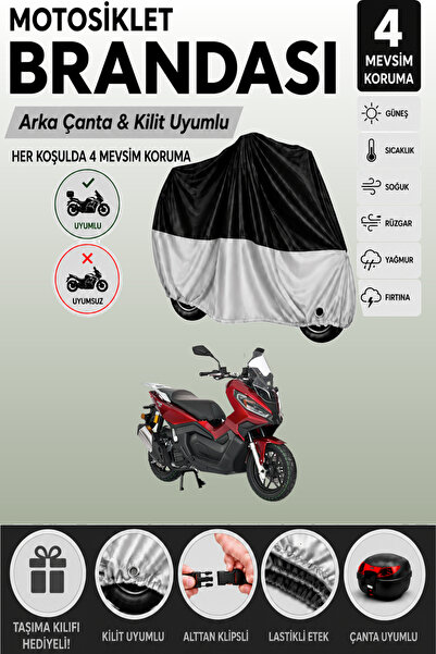 Cemku Double Black Top - Gray Bottom, Rear Bag Compatible Kanuni Seha 150 Mot...