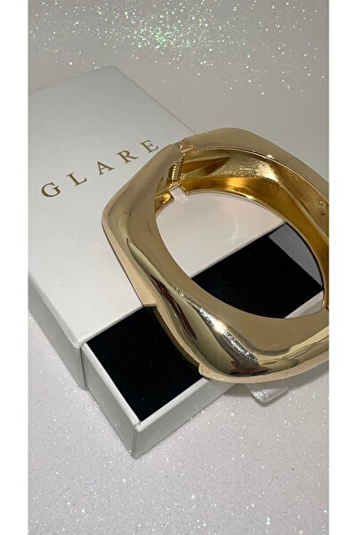 GLARE JEWELRY CO Basic Kalın Paslanmaz Çelik Kelepçe Bileklik