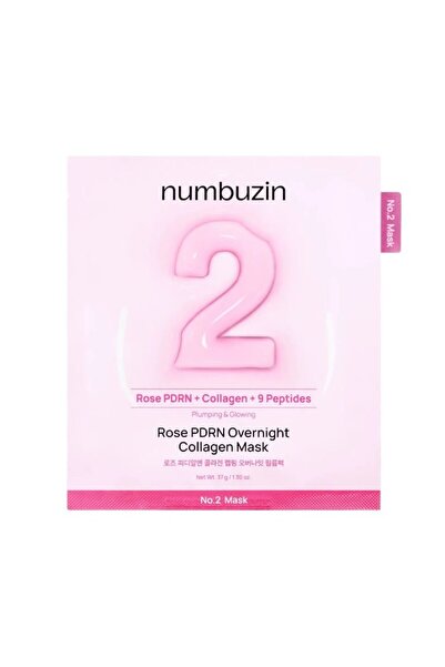 Numbuzin NO.2 ROSE PDRN COLLAGEN PLUMPING SHEET MASK - Hydrogel Mask with Int...