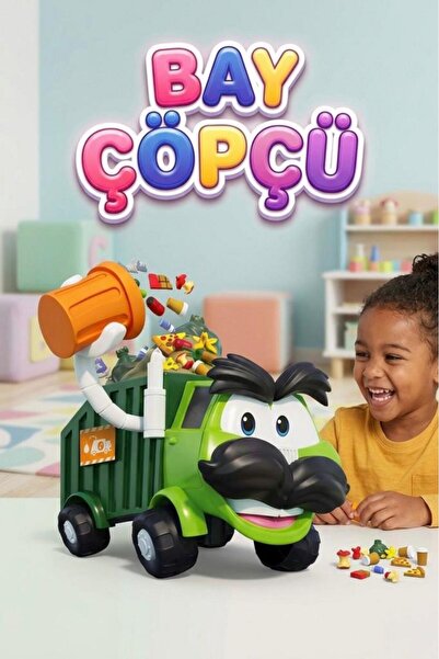 Tıfıl Toys Bay Çöpçü 42 Parçalı Çöp Kamyonlu 2-4 Kişilik Eğitici ve Eğlenceli...