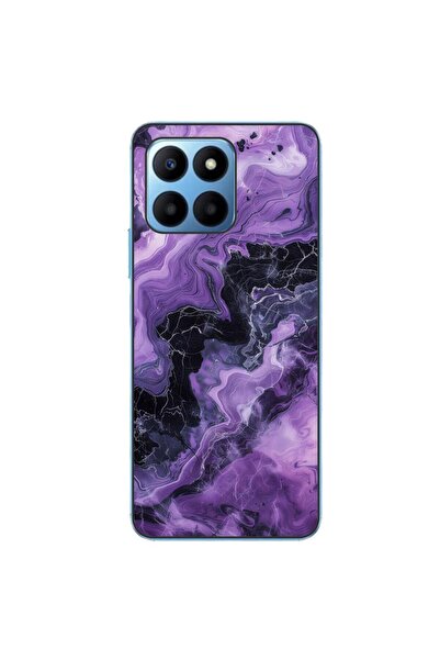 OEM Case compatible with Honor X6 Silicone Gel Tpu Pattern Abstract Purple Ma...