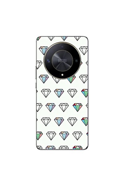 OEM Θήκη συμβατή με Honor Magic6 Lite, από σιλικόνη gel TPU, με σχέδιο διαμαν...