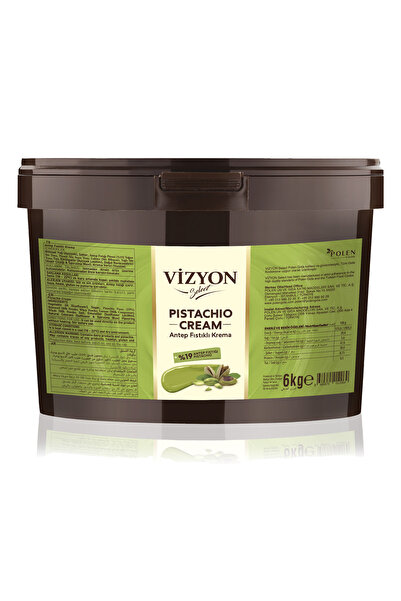 VİZYON Select %19 Antep Fıstıklı Krema 6 kg - Profesyonel Pasta ve Dolgu Kreması