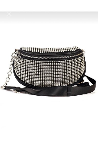 VEYİS USTA Women's Evening Dress Stone-Embellished Waist Bag