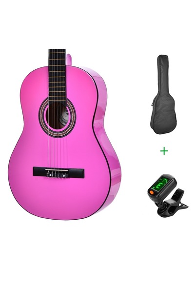 rapsodia reghin Chitara Clasica Roz 4/4 cu Husa si Tuner