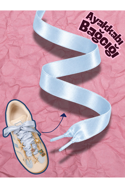 Hugs and Gifts Baby Blue, Satin Shoelaces – Pack of 2, 145 cm X 2 cm Shiny Sn...
