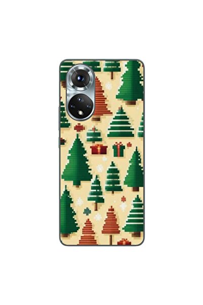 OEM Husa compatibila cu Honor 50 Silicon Gel Tpu Model Pixel Art Christmas Tr...
