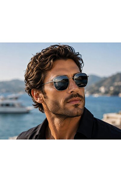 Bay Emir Po-241 Pentagonal Polarized Uv400 Metal Series Men's Sunglasses 50*2...