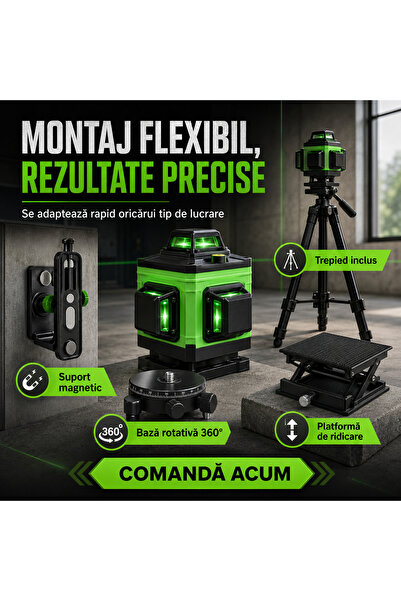 OEM 16 LINES LASER LEVEL - 4D, 2 BATTERIES AND 10 ACCESSORIES (RO-V09)
