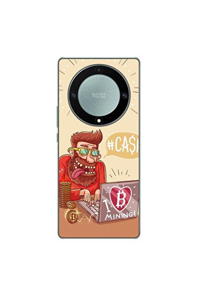 OEM Husa compatibila cu Honor Magic 5 Lite Silicon Gel Tpu Model BTC Mining