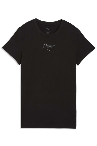 Puma 691760 Ess Script Tee T-Shirt Women's T-Shirt Black