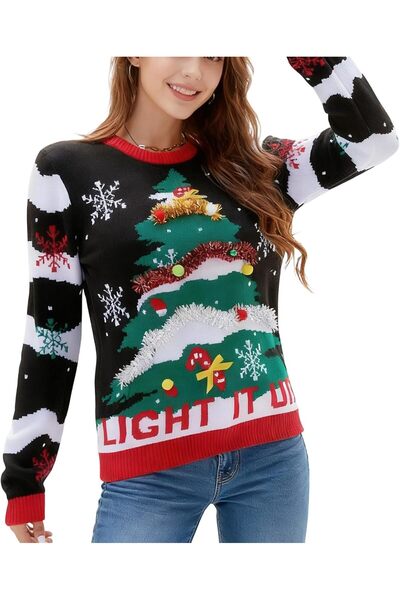 Other Raveparty Women's Christmas Jumper, Ugly Christmas Sweater, Christmas P...