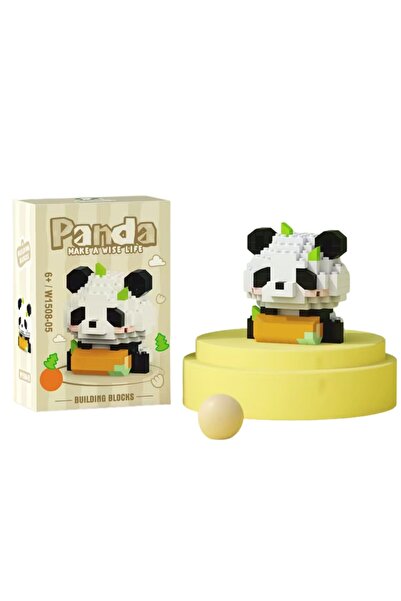 Crocodileskids Set de construcție, Leski, Model Panda cu lemn, 167 piese, Mod...