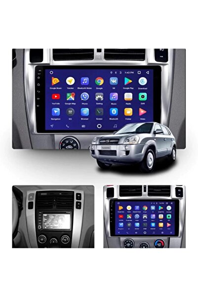 Carplayer شاشة مشغل أندرويد لسيارة توسان موديل 2006-2010، ذاكرة وصول عشوائي 8...