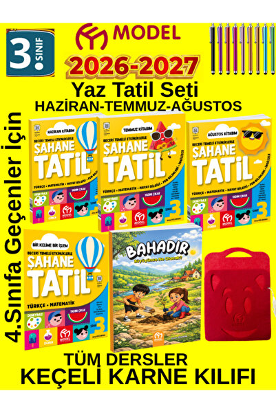 Ens Yayıncılık Model Eğitim 3. Sınıf Şahane Tatil Kitabı Tüm Dersler Yaz Seti...